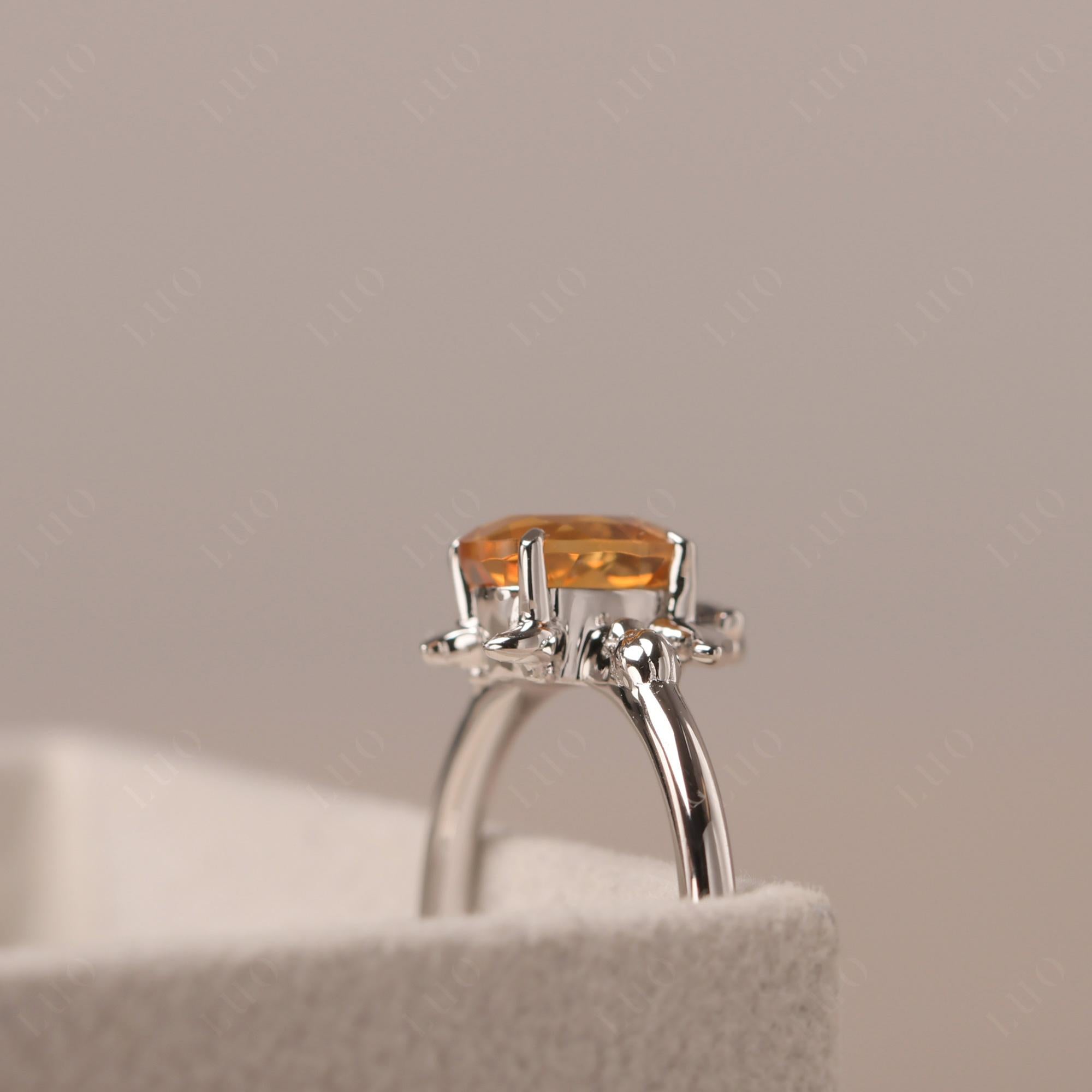 Citrine Turtle Engagement Ring - LUO Jewelry