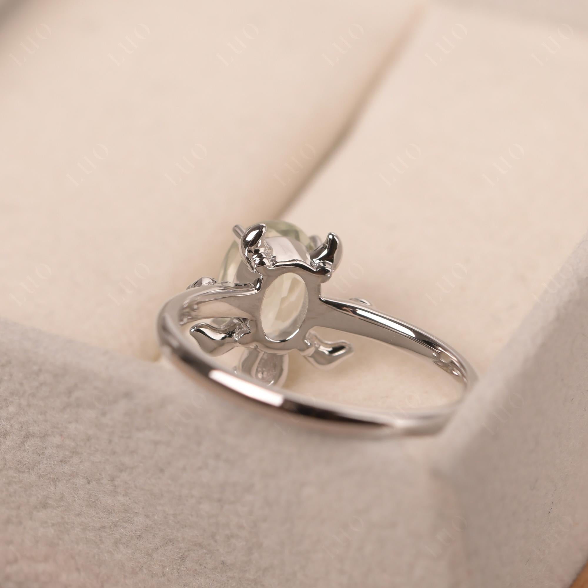 Green Amethyst Sea Turtle Ring - LUO Jewelry