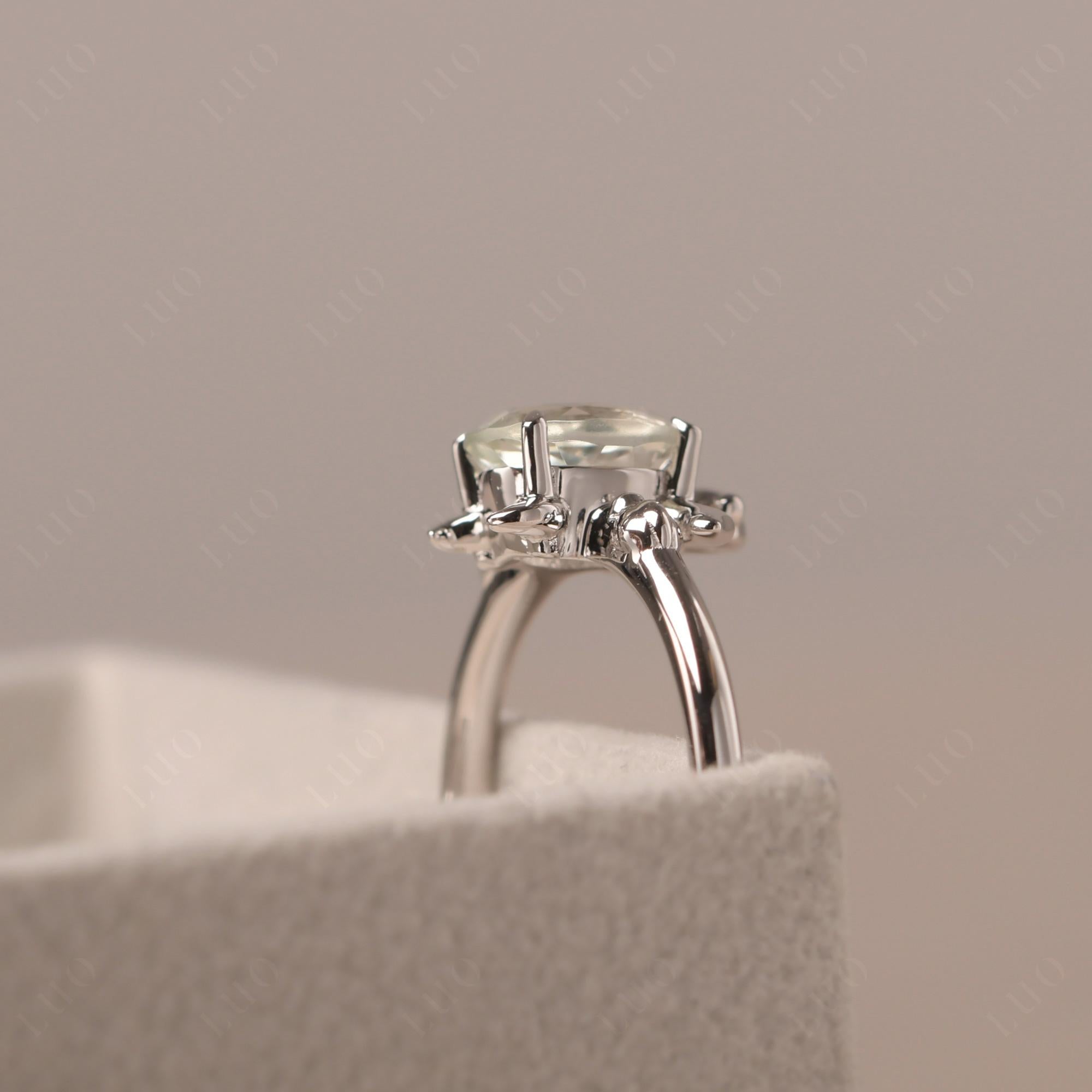 Green Amethyst Sea Turtle Ring - LUO Jewelry