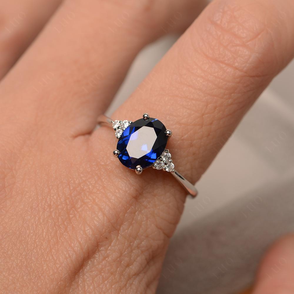 Simple Oval Sapphire Ring - LUO Jewelry