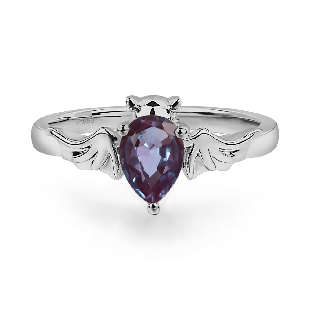 Alexandrite Bat Engagement Ring - LUO Jewelry #metal_platinum