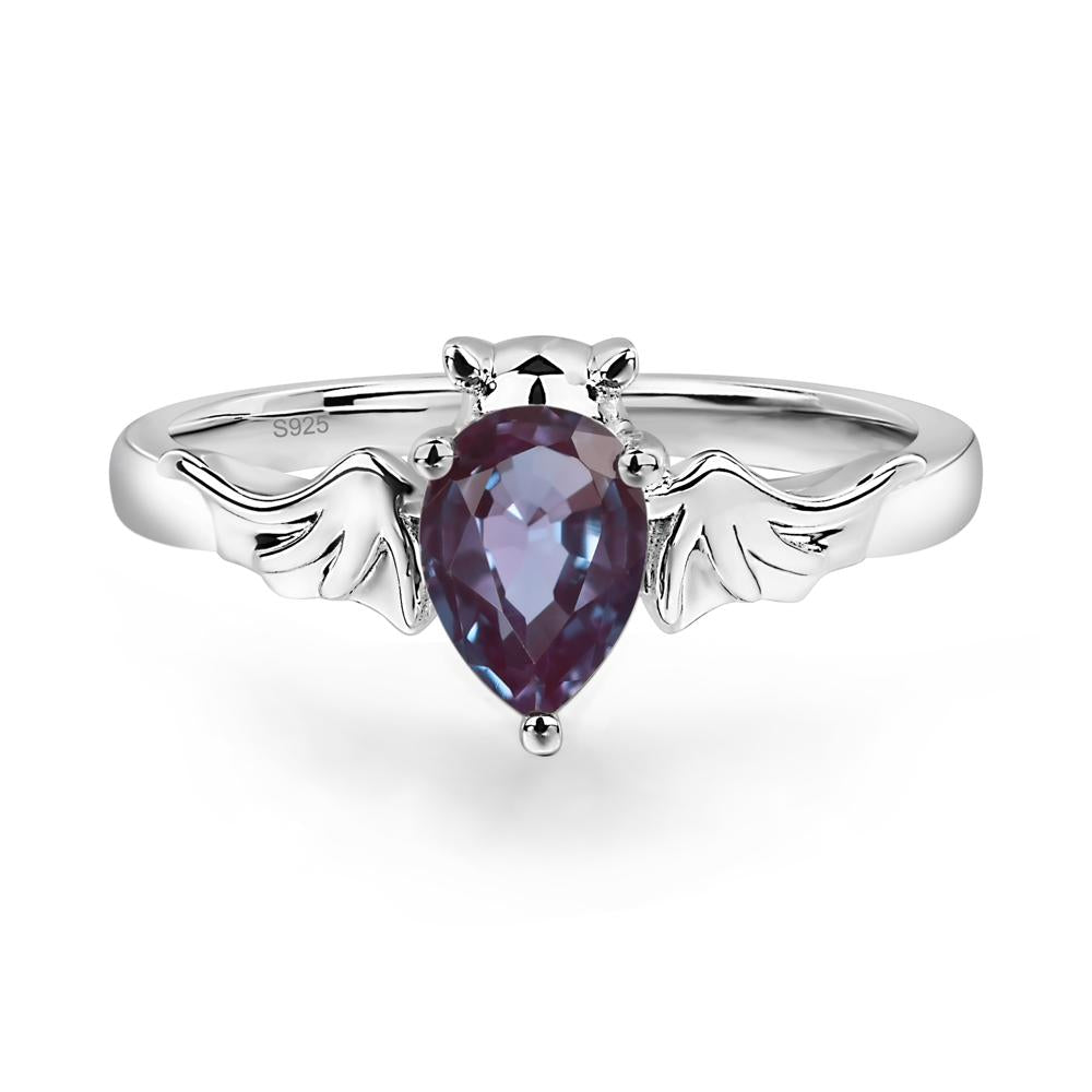 Alexandrite Bat Engagement Ring - LUO Jewelry #metal_sterling silver