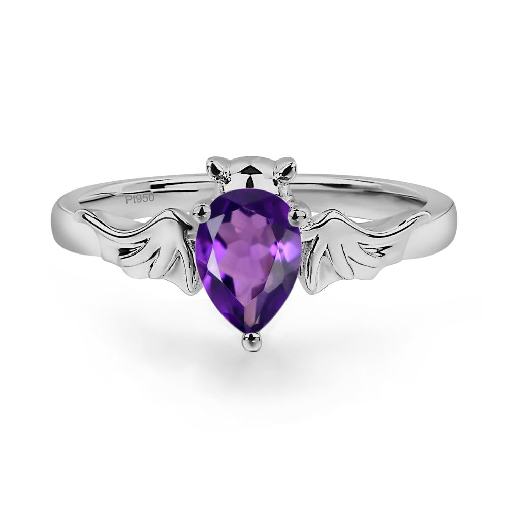 Amethyst Bat Ring - LUO Jewelry #metal_platinum