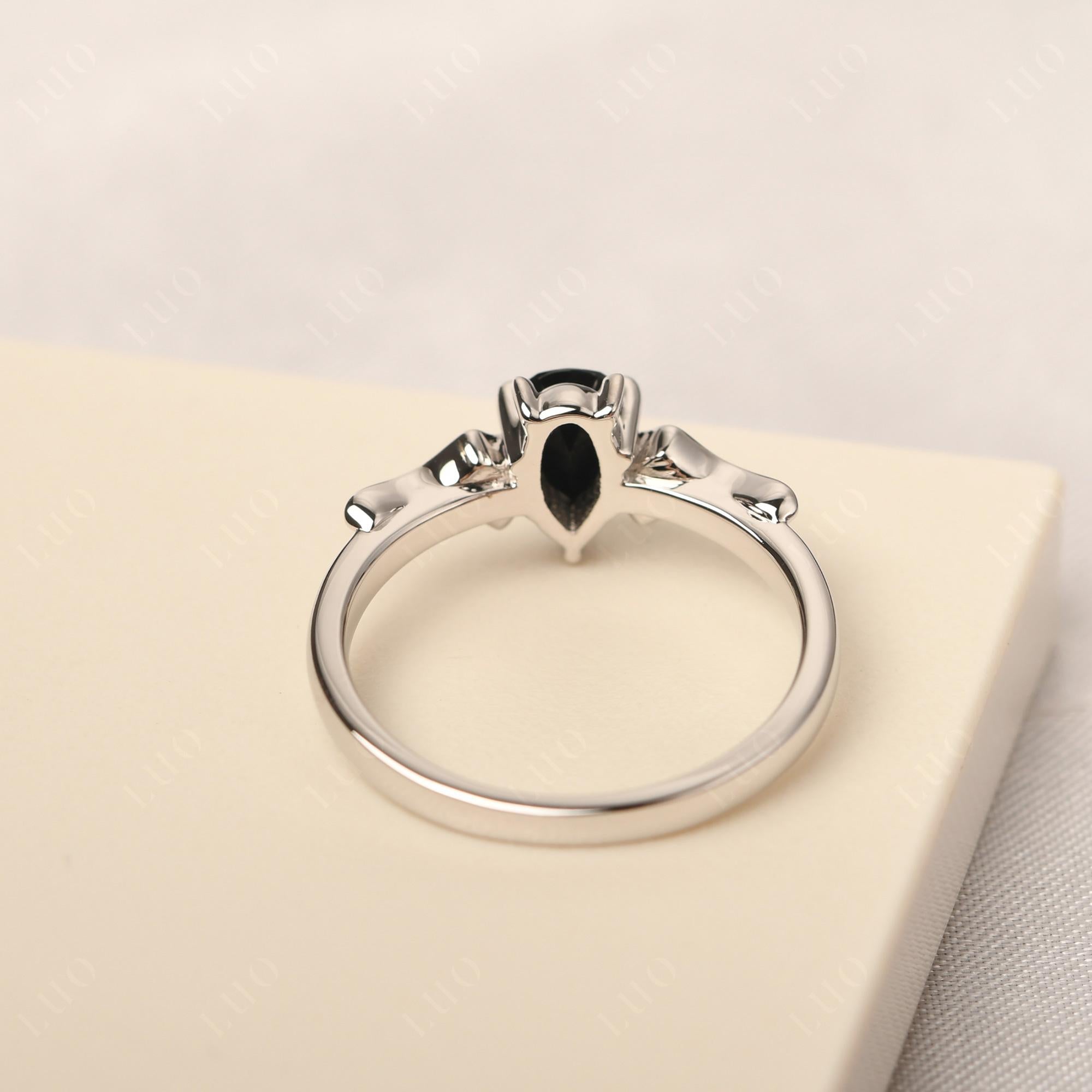 Black Spinel Bat Ring - LUO Jewelry