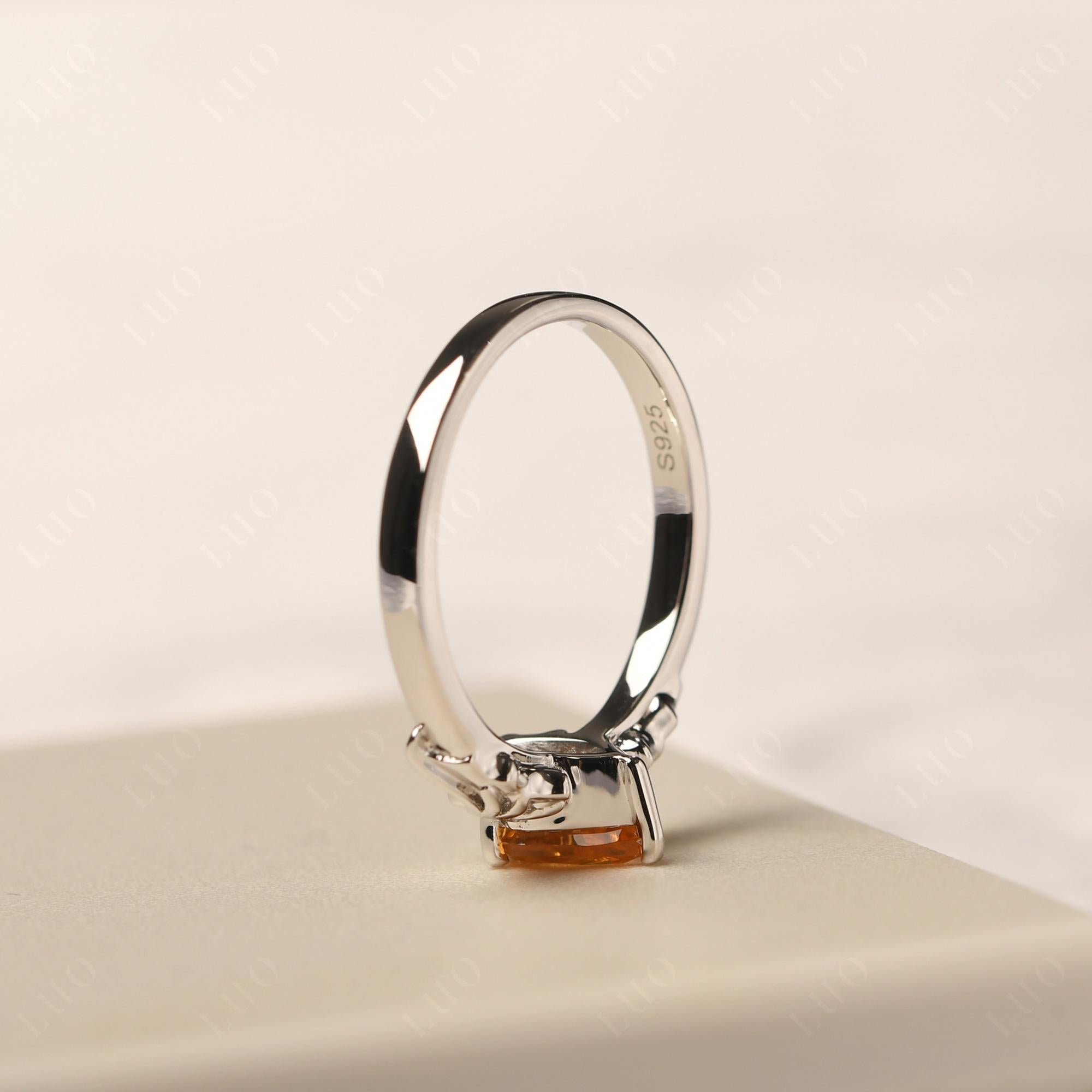 Citrine Gothic Promise Ring - LUO Jewelry