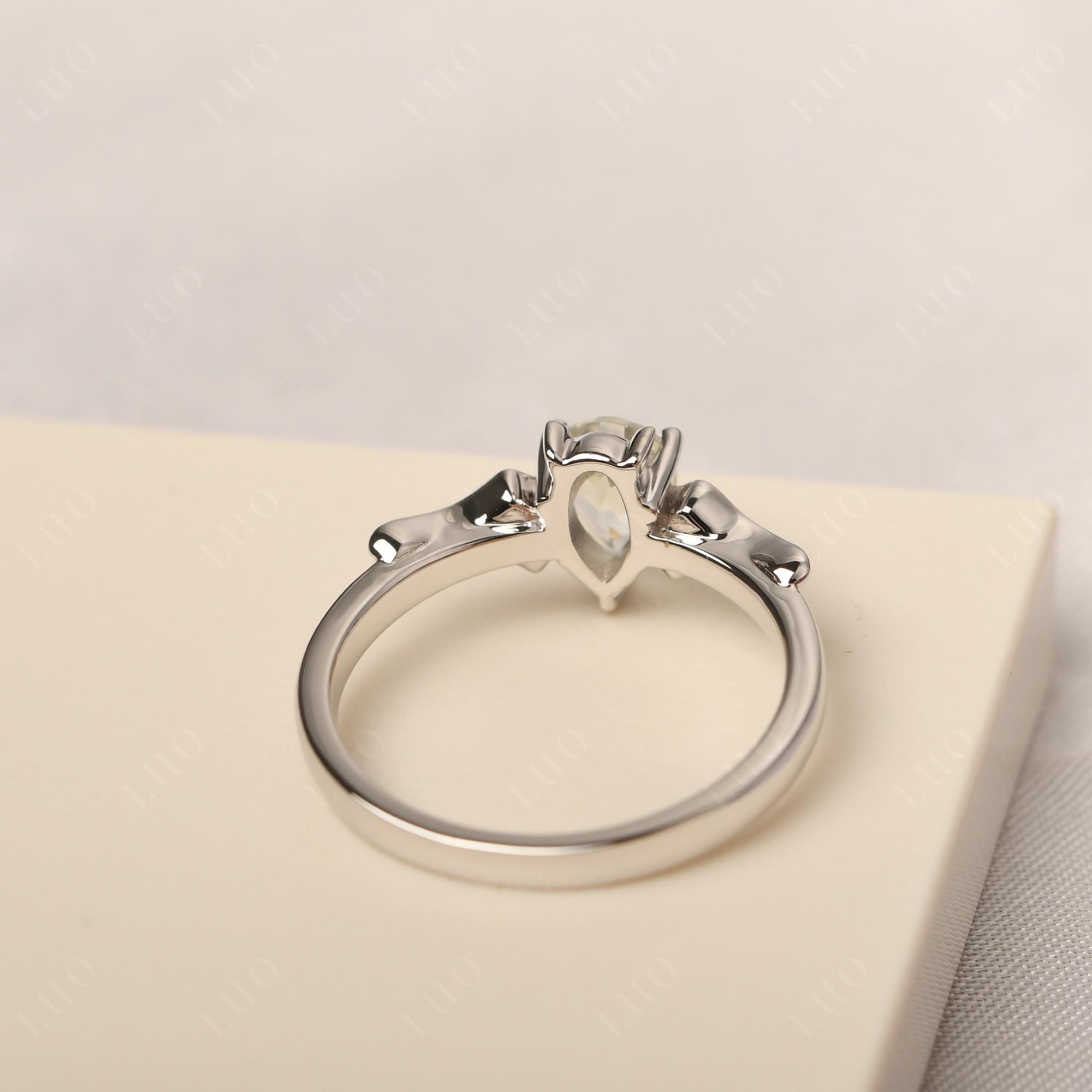 Green Amethyst Gothic Promise Ring - LUO Jewelry