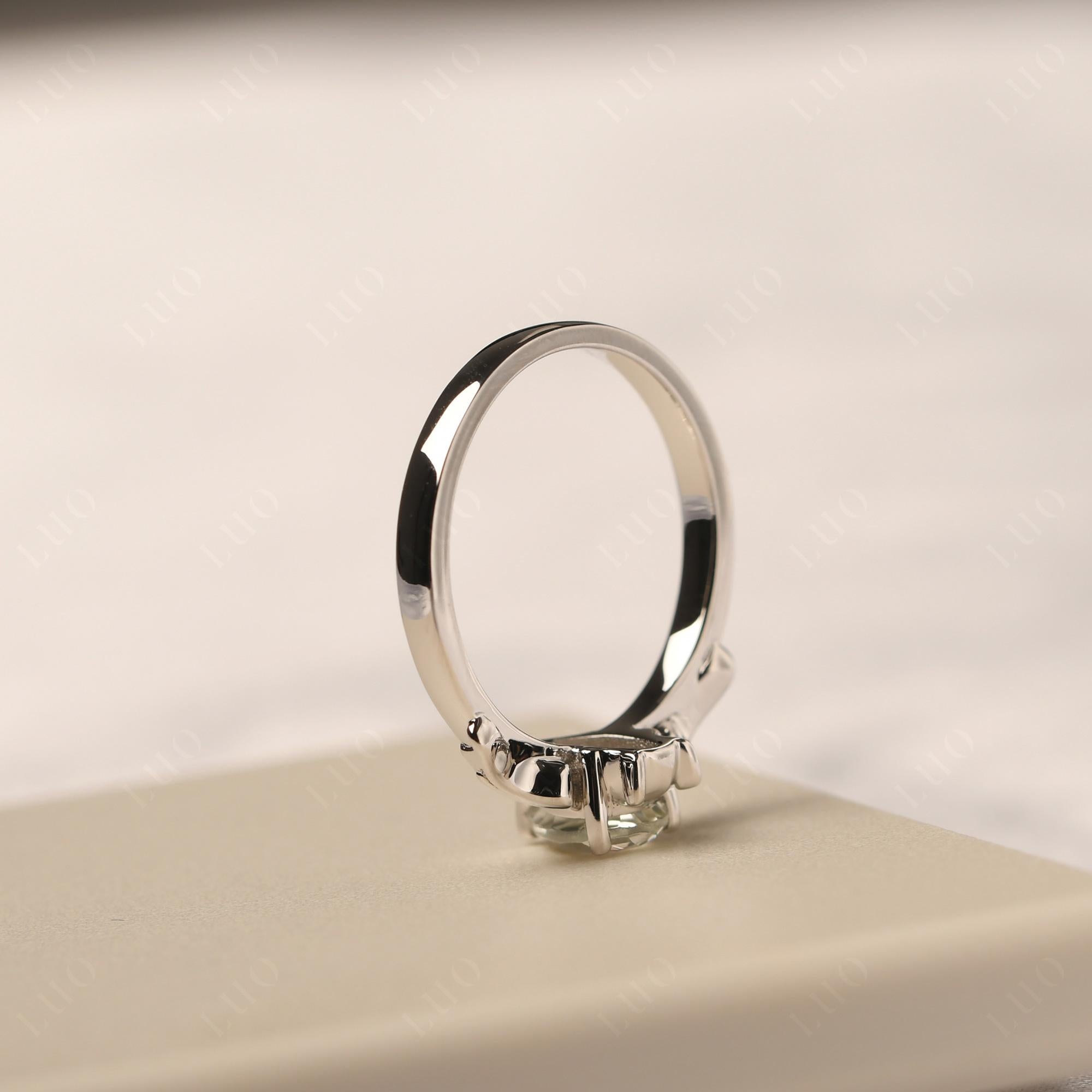 Green Amethyst Gothic Promise Ring - LUO Jewelry