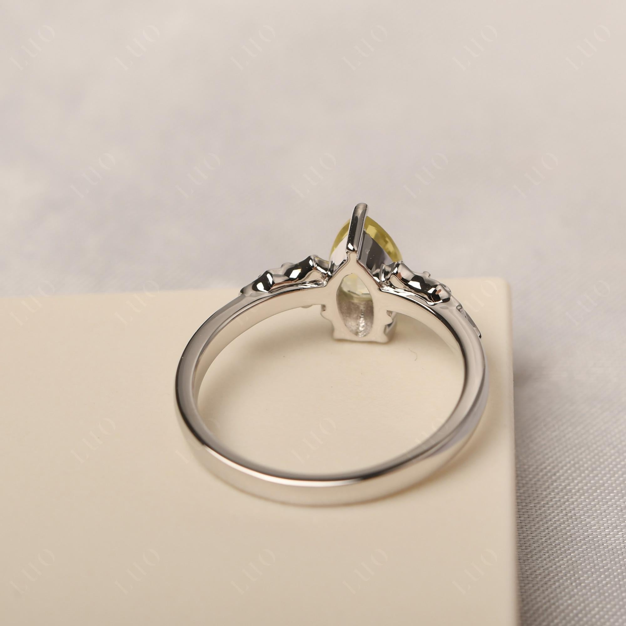 Lemon Quartz Bat Ring - LUO Jewelry