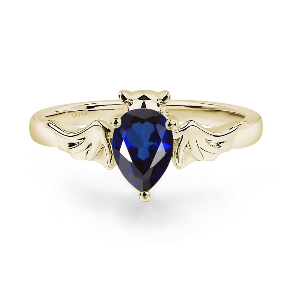 Sapphire Gothic Promise Ring - LUO Jewelry #metal_14k yellow gold