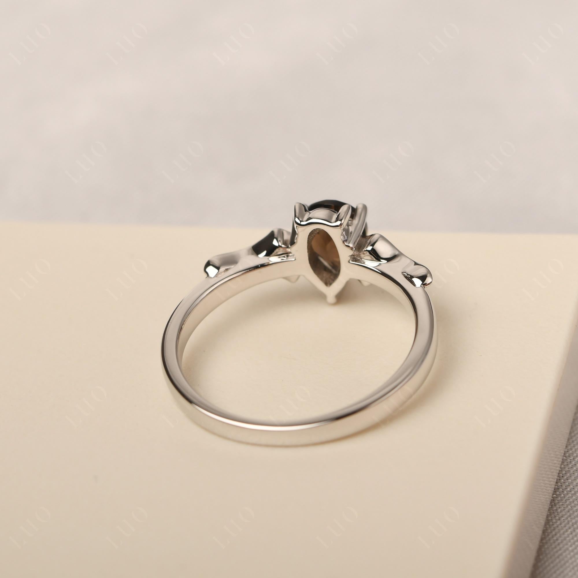 Smoky Quartz Bat Engagement Ring - LUO Jewelry