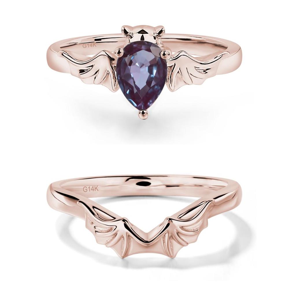 Alexandrite Bat Engagement Ring - LUO Jewelry #metal_xxxxx