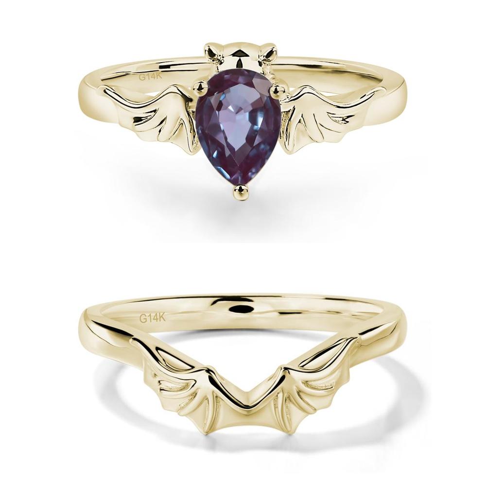 Alexandrite Bat Engagement Ring - LUO Jewelry #metal_xxxxx