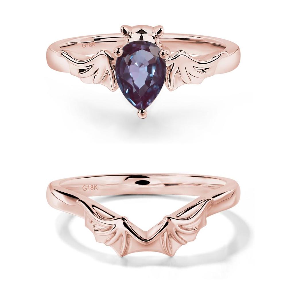 Alexandrite Bat Engagement Ring - LUO Jewelry #metal_xxxxx