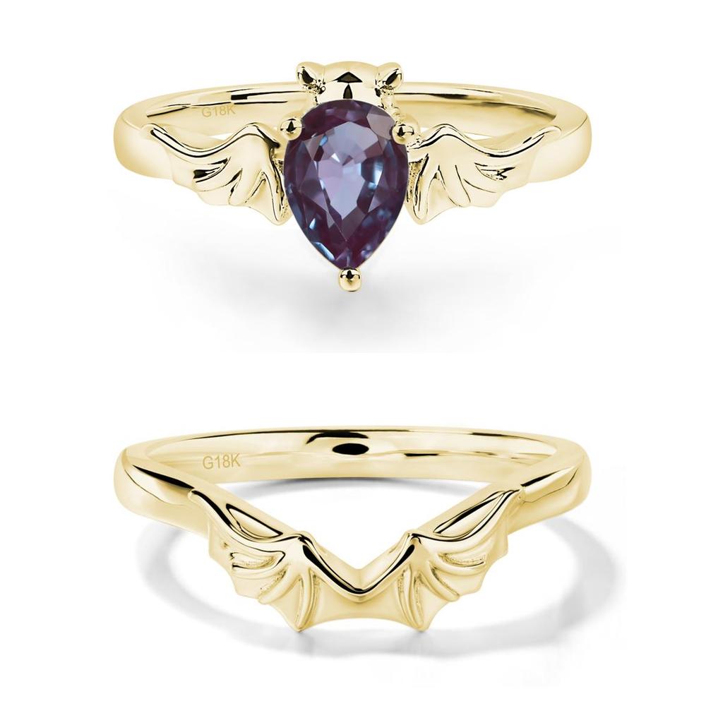 Alexandrite Bat Engagement Ring - LUO Jewelry #metal_xxxxx