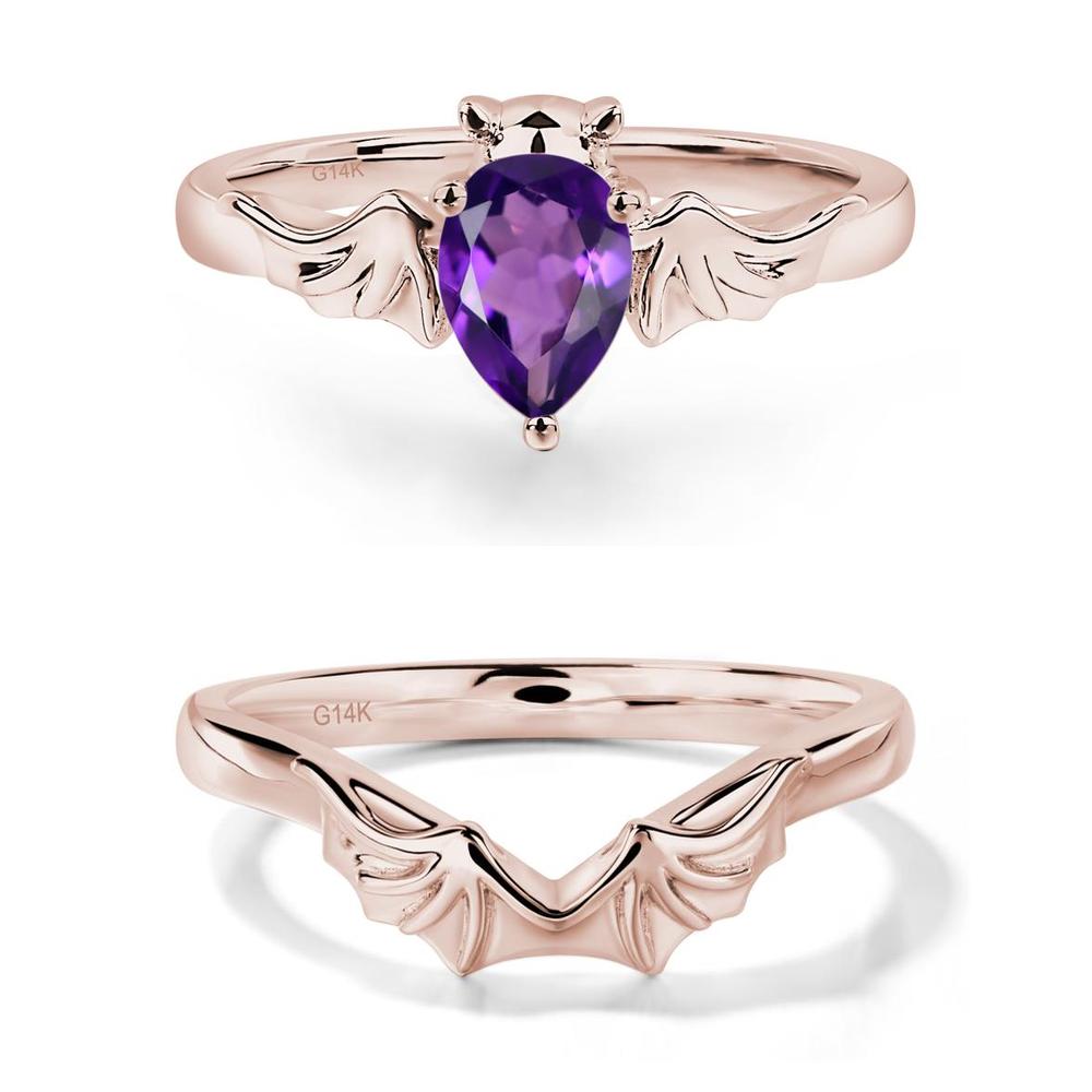 Amethyst Bat Ring - LUO Jewelry #metal_xxxxx