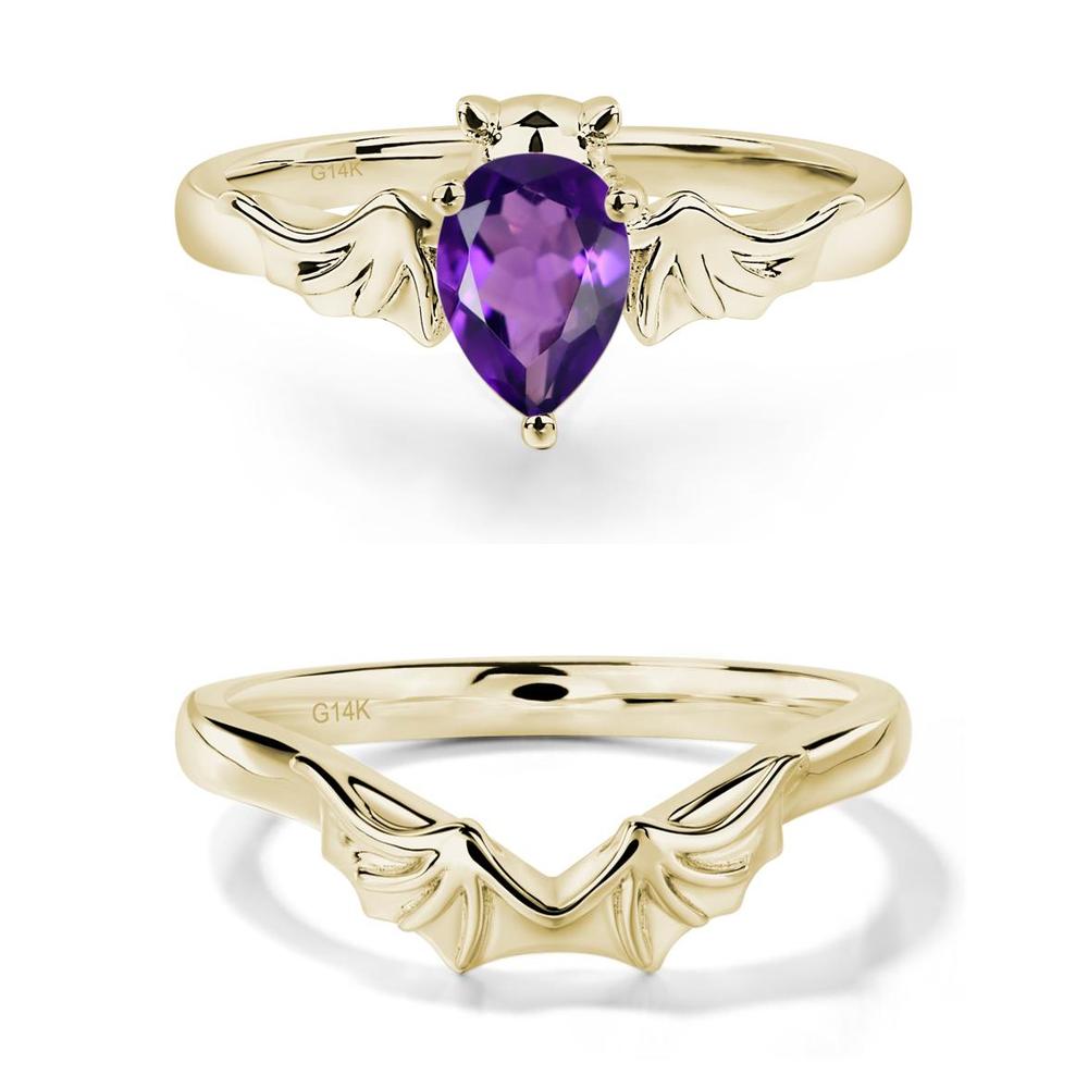 Amethyst Bat Ring - LUO Jewelry #metal_xxxxx