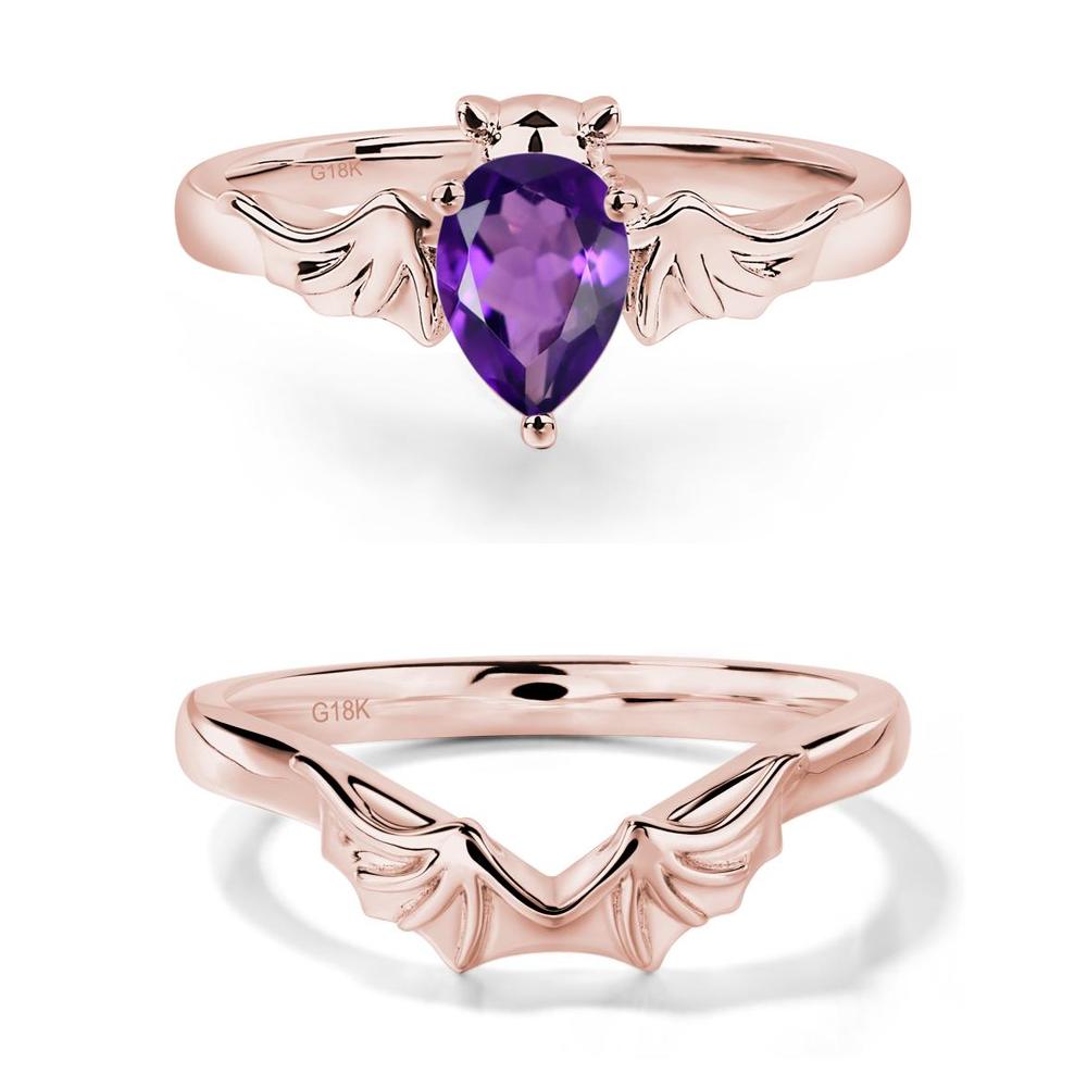 Amethyst Bat Ring - LUO Jewelry #metal_xxxxx