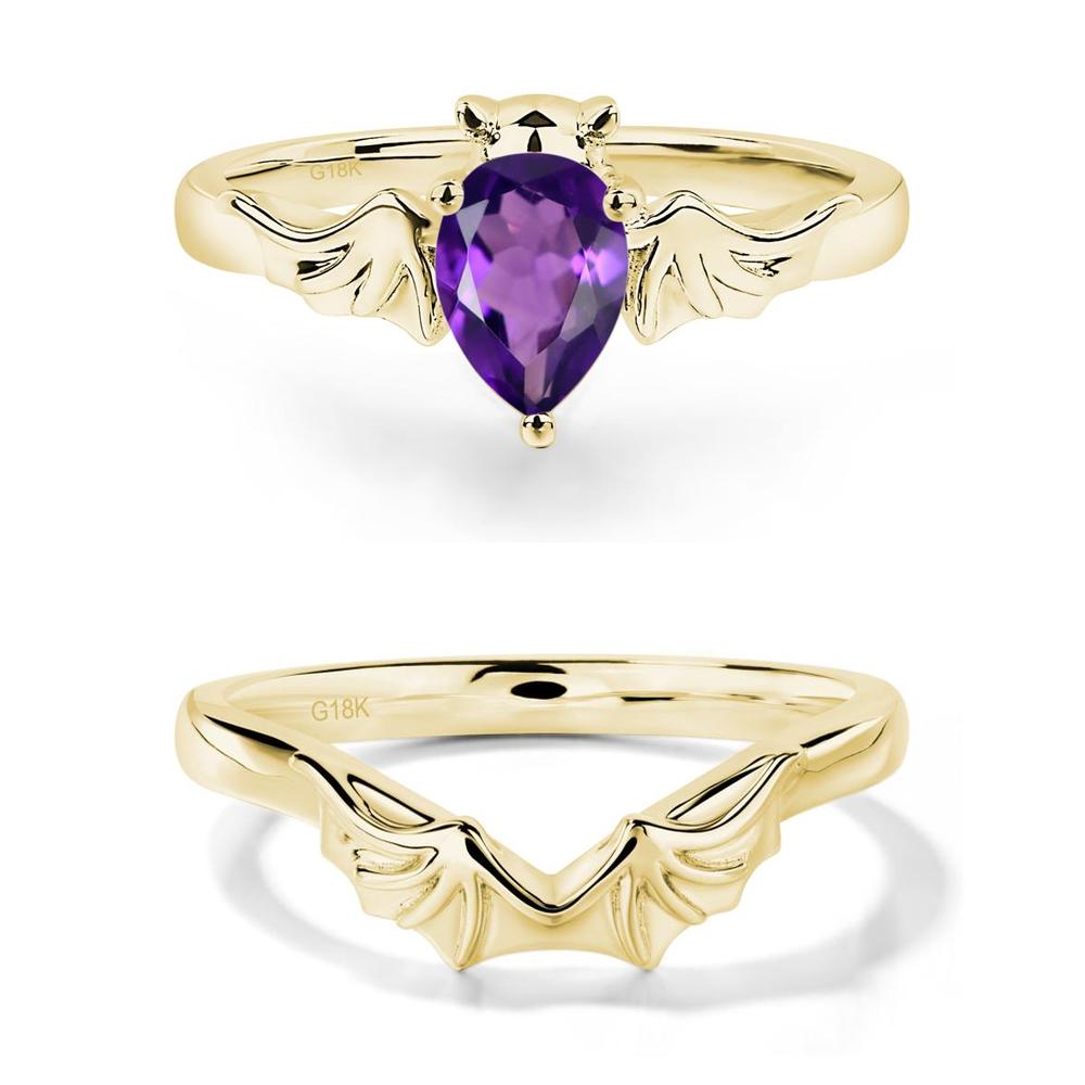 Amethyst Bat Ring - LUO Jewelry #metal_xxxxx