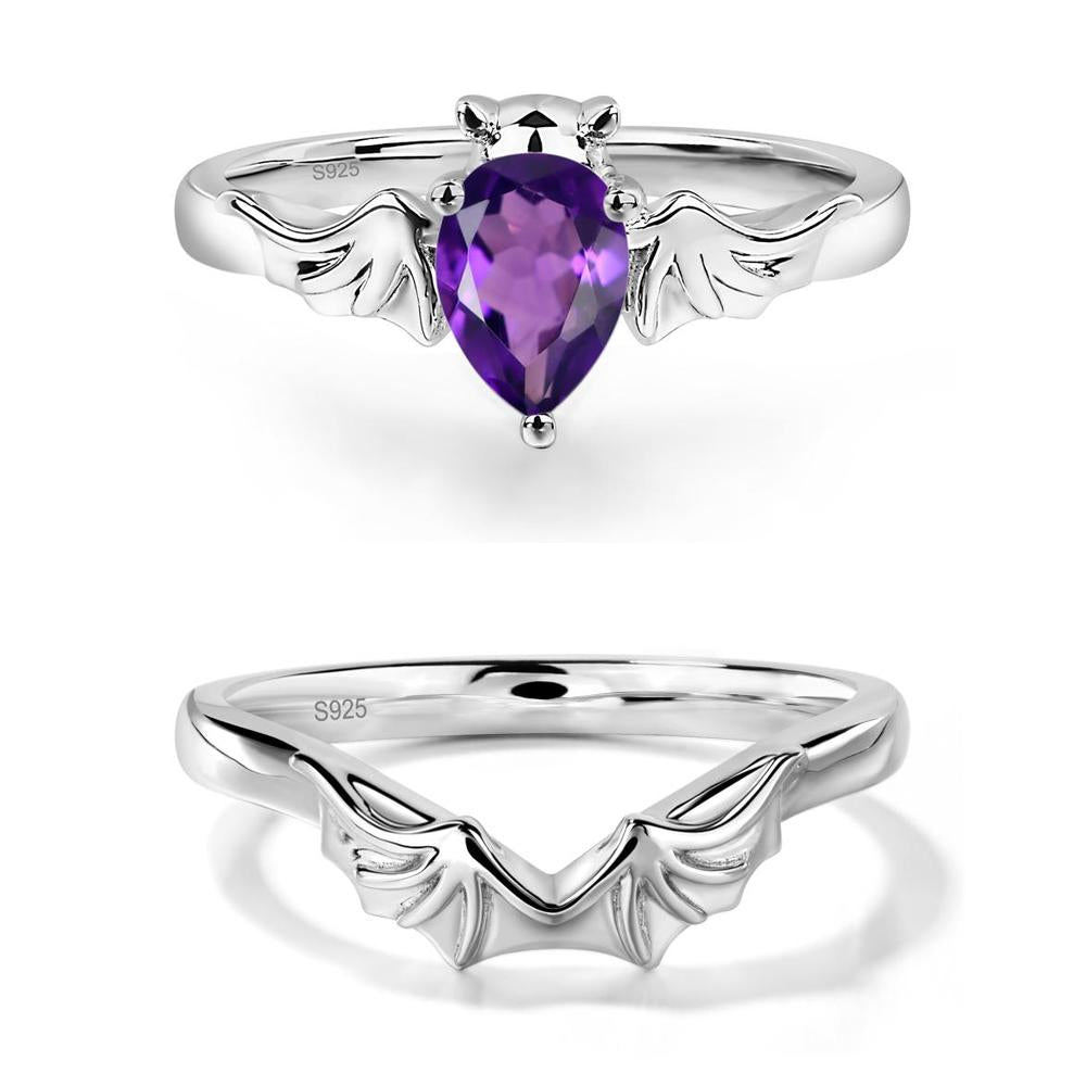 Amethyst Bat Ring - LUO Jewelry #metal_xxxxx
