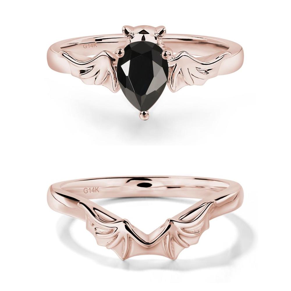 Black Spinel Bat Ring - LUO Jewelry #metal_xxxxx