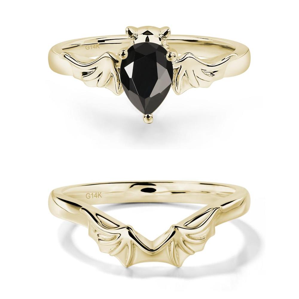 Black Spinel Bat Ring - LUO Jewelry #metal_xxxxx