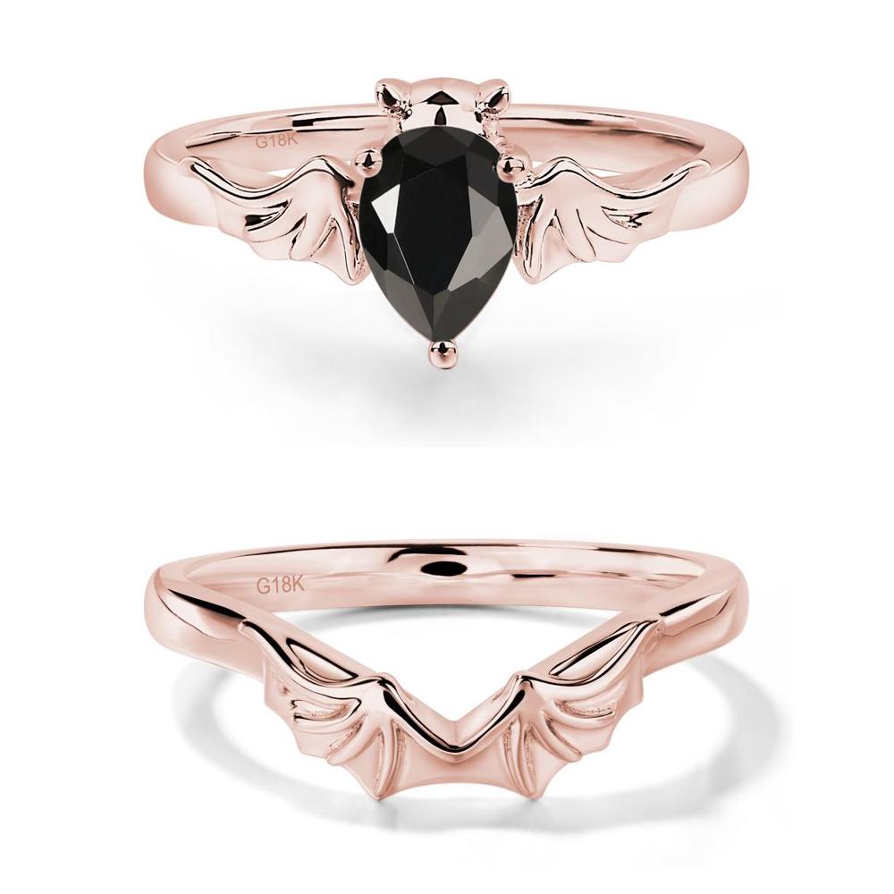 Black Spinel Bat Ring - LUO Jewelry #metal_xxxxx