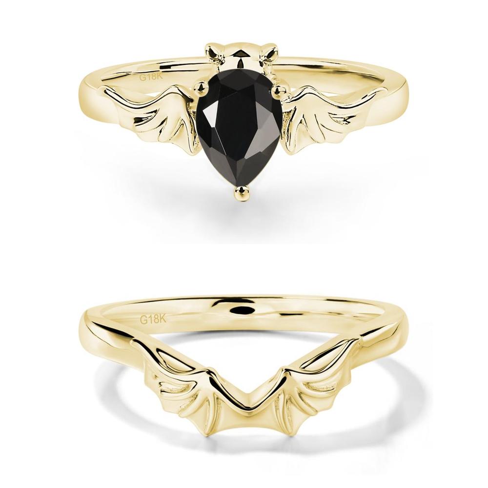 Black Spinel Bat Ring - LUO Jewelry #metal_xxxxx