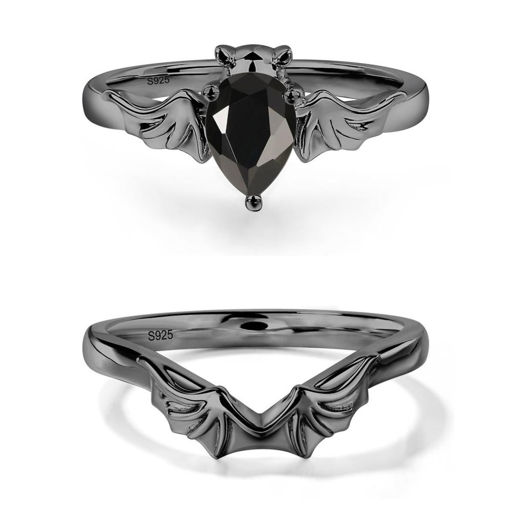Black Spinel Bat Ring - LUO Jewelry #metal_xxxxx