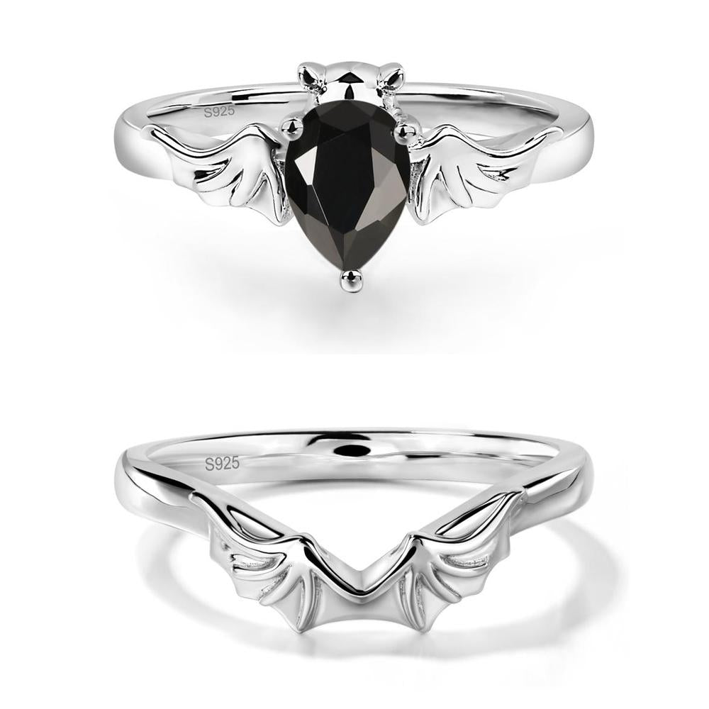 Black Spinel Bat Ring - LUO Jewelry #metal_xxxxx