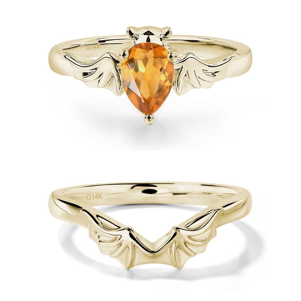 Citrine Gothic Promise Ring - LUO Jewelry #metal_xxxxx