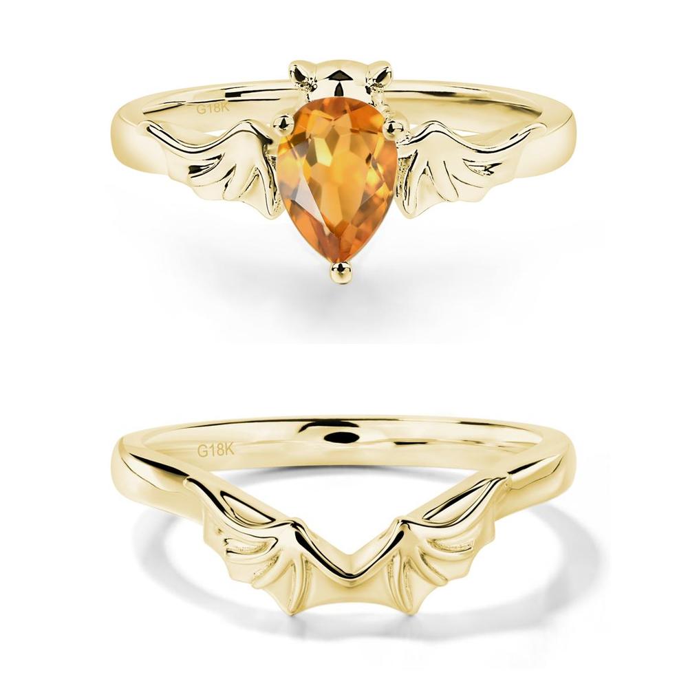 Citrine Gothic Promise Ring - LUO Jewelry #metal_xxxxx