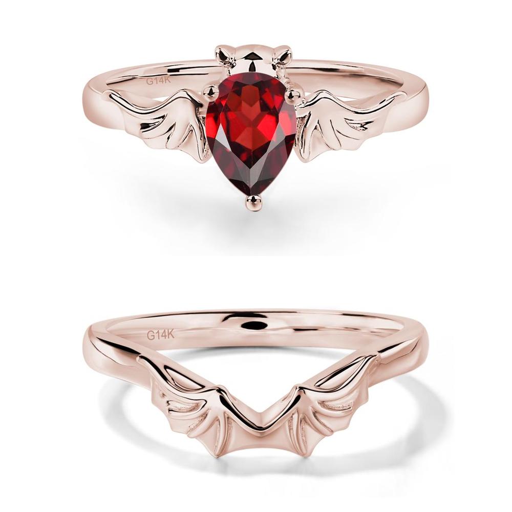 Garnet Bat Ring - LUO Jewelry #metal_xxxxx