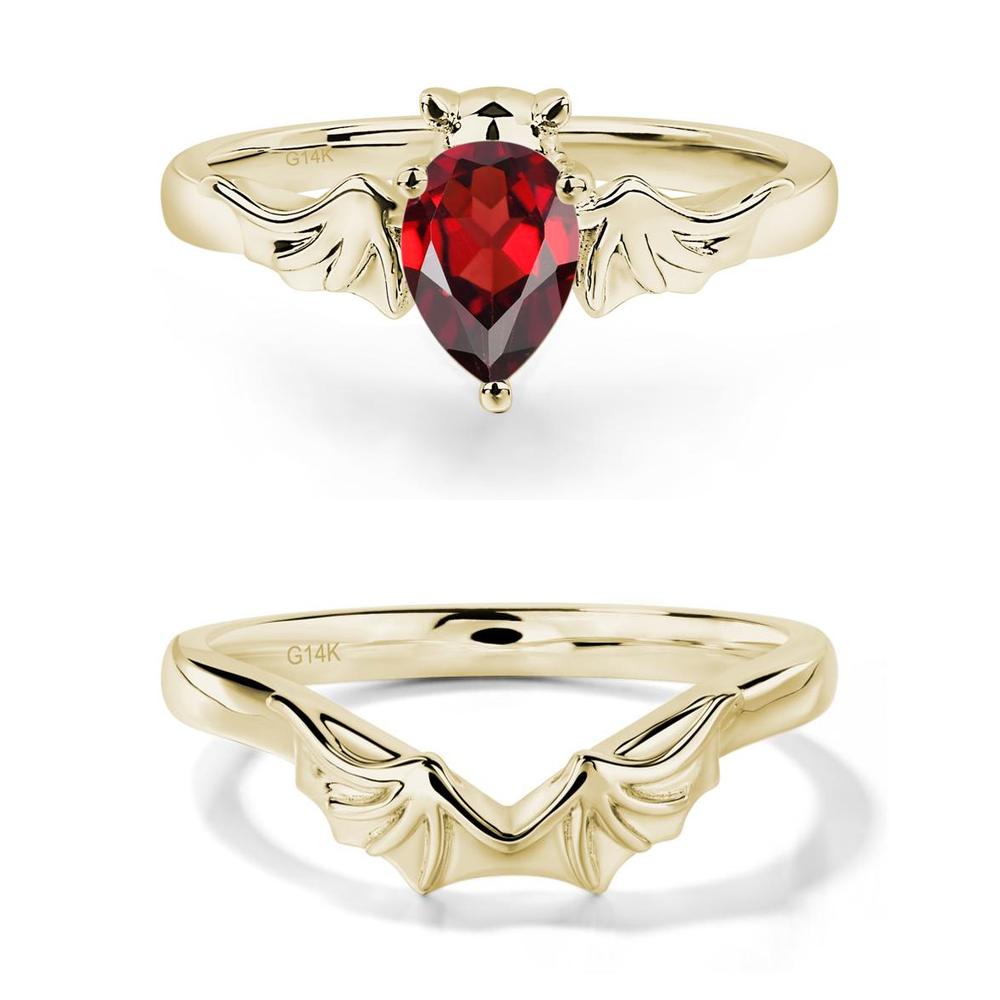 Garnet Bat Ring - LUO Jewelry #metal_xxxxx