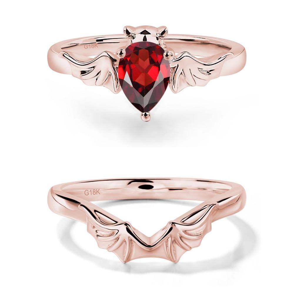 Garnet Bat Ring - LUO Jewelry #metal_xxxxx
