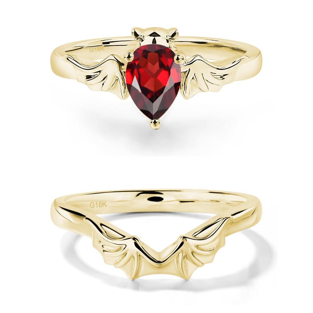 Garnet Bat Ring - LUO Jewelry #metal_xxxxx