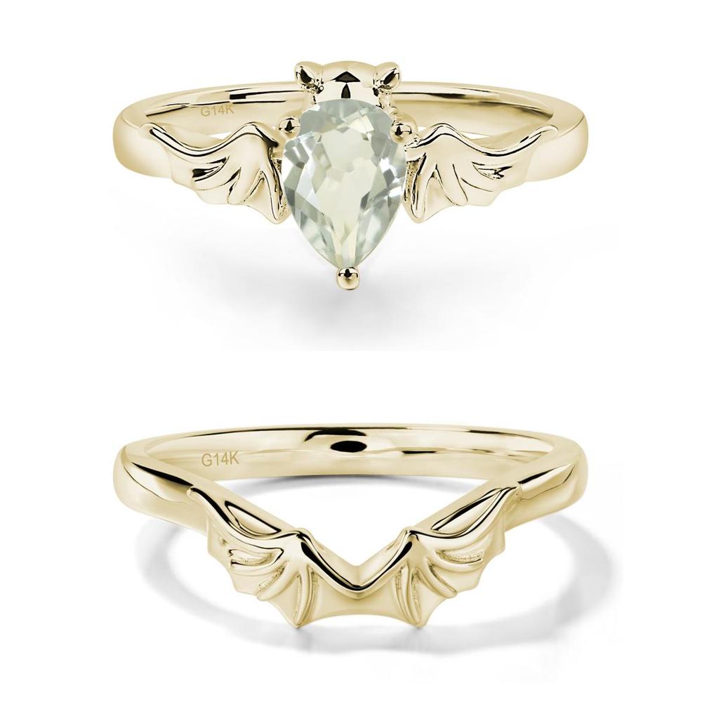 Green Amethyst Gothic Promise Ring - LUO Jewelry #metal_xxxxx