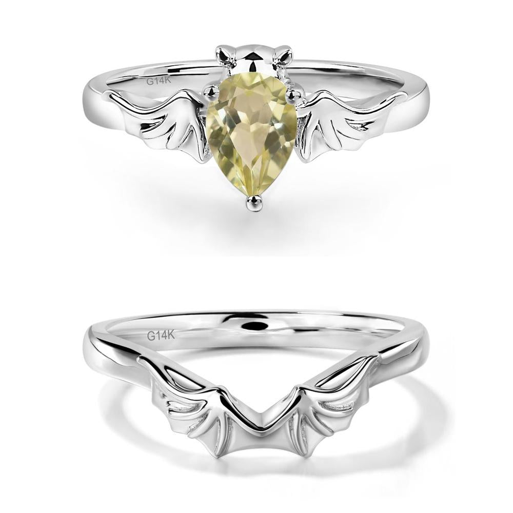 Lemon Quartz Bat Ring - LUO Jewelry #metal_xxxxx