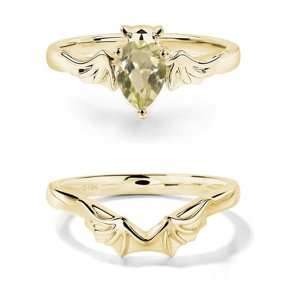 Lemon Quartz Bat Ring - LUO Jewelry #metal_xxxxx