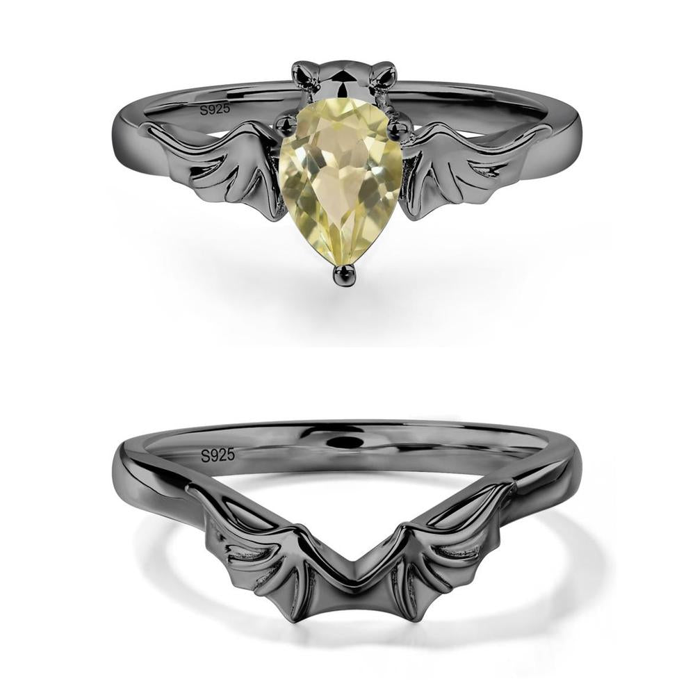 Lemon Quartz Bat Ring - LUO Jewelry #metal_xxxxx