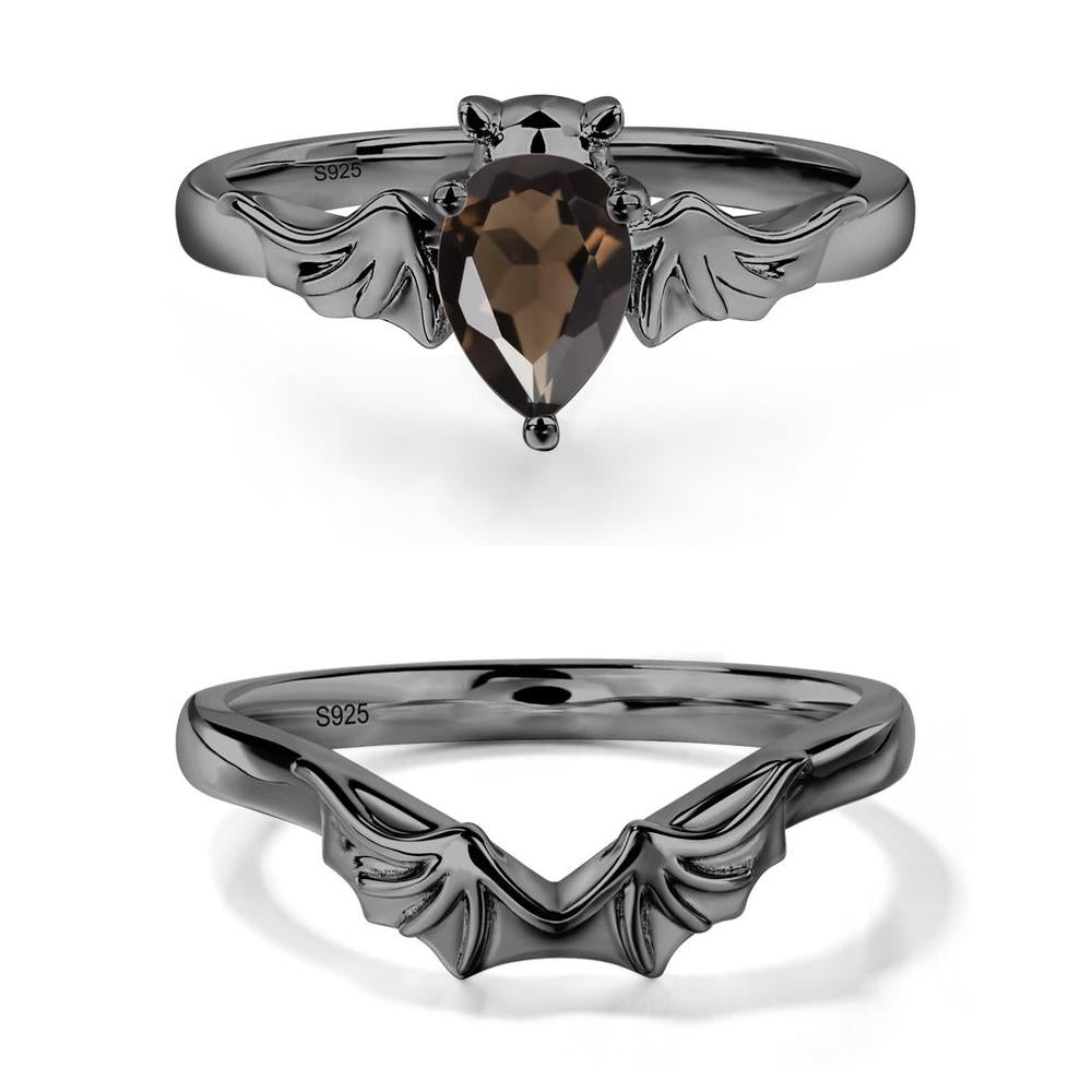 Smoky Quartz Bat Engagement Ring - LUO Jewelry #metal_xxxxx