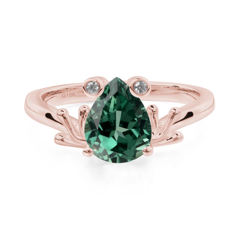 Green Sapphire Frog Ring - LUO Jewelry #metal_18k rose gold