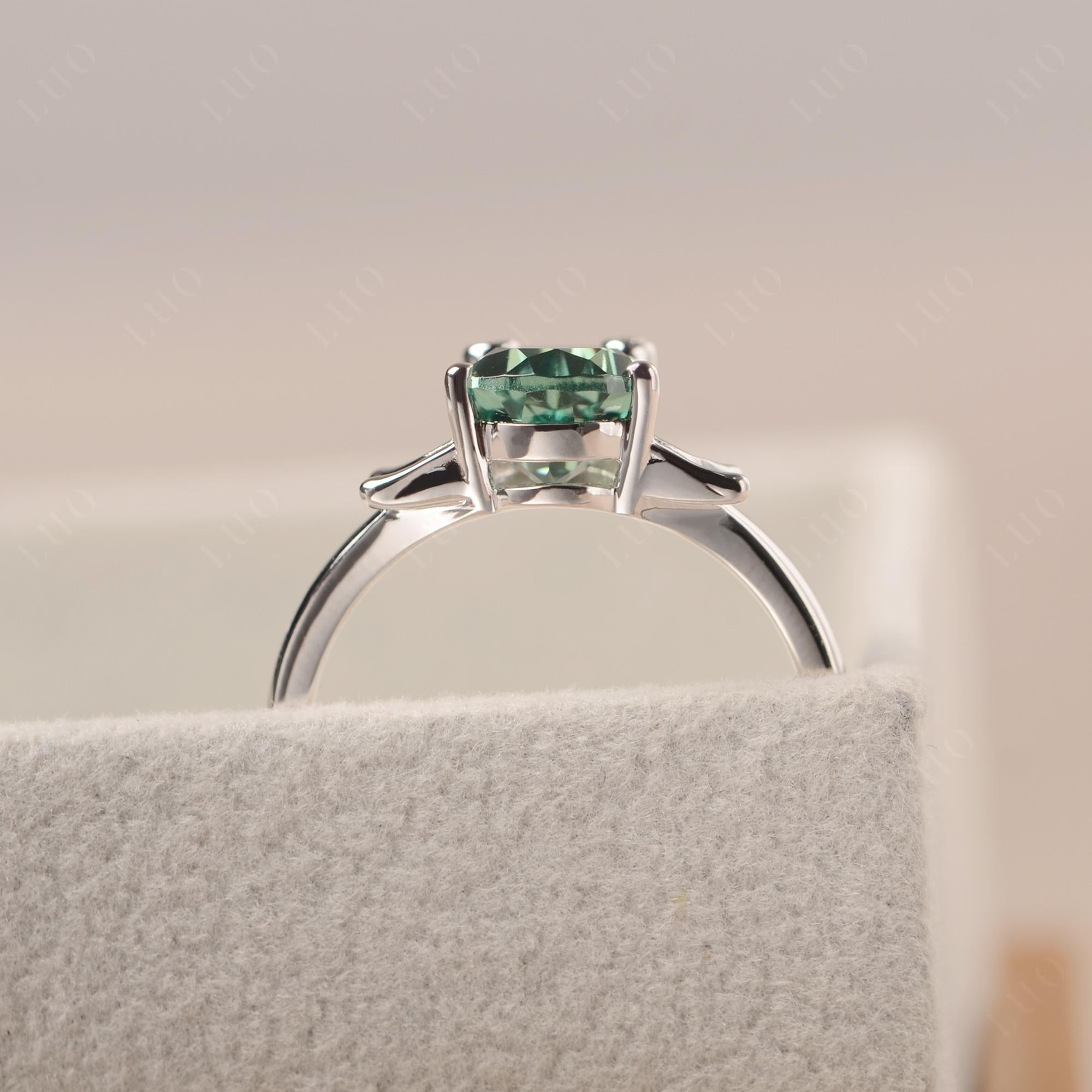Green Sapphire Frog Ring - LUO Jewelry