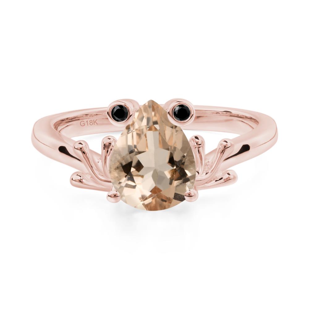 Morganite Frog Ring - LUO Jewelry #metal_18k rose gold
