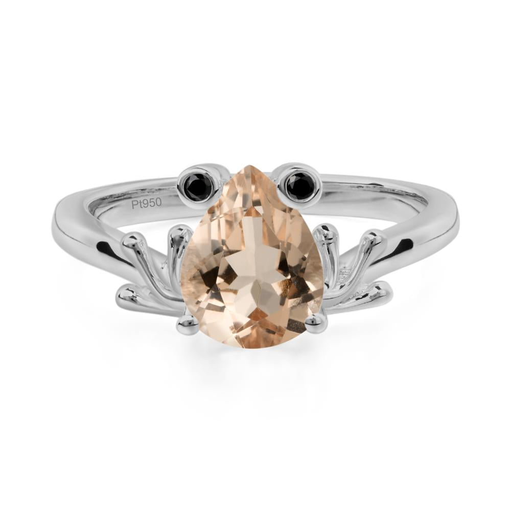 Morganite Frog Ring - LUO Jewelry #metal_platinum