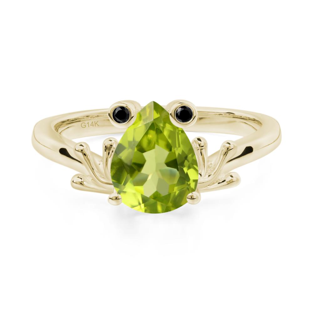 Peridot Frog Promise Ring - LUO Jewelry #metal_14k yellow gold