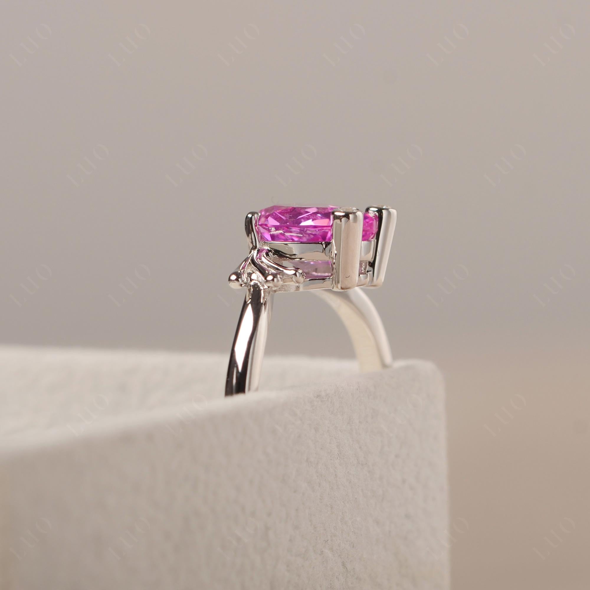 Pink Sapphire Frog Ring - LUO Jewelry