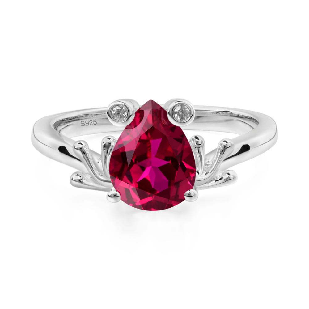 Ruby Frog Promise Ring - LUO Jewelry #metal_sterling silver