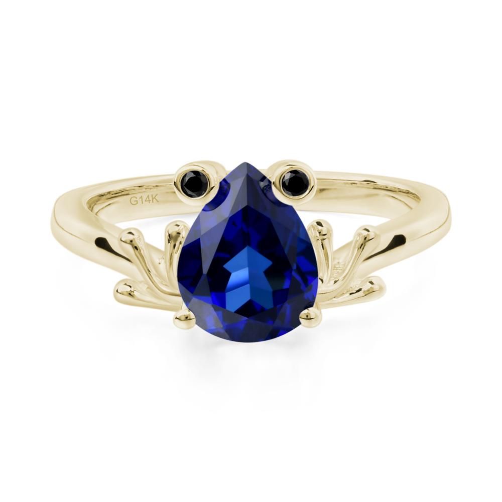 Sapphire Frog Engagement Ring - LUO Jewelry #metal_14k yellow gold