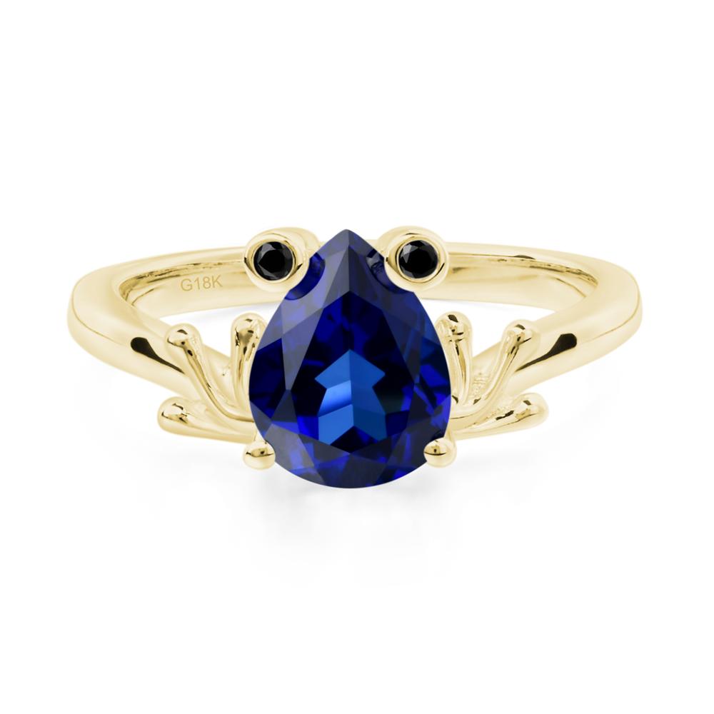 Sapphire Frog Engagement Ring - LUO Jewelry #metal_18k yellow gold