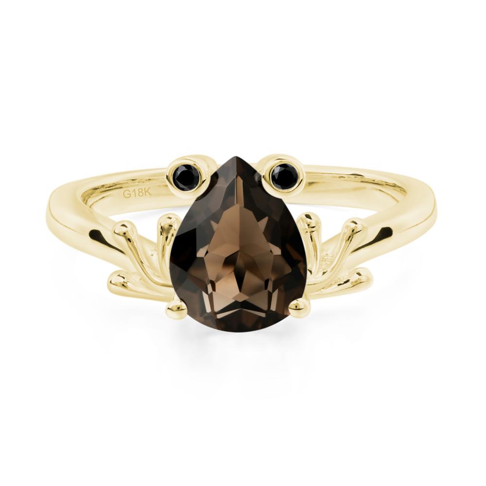 Smoky Quartz Frog Ring - LUO Jewelry #metal_18k yellow gold